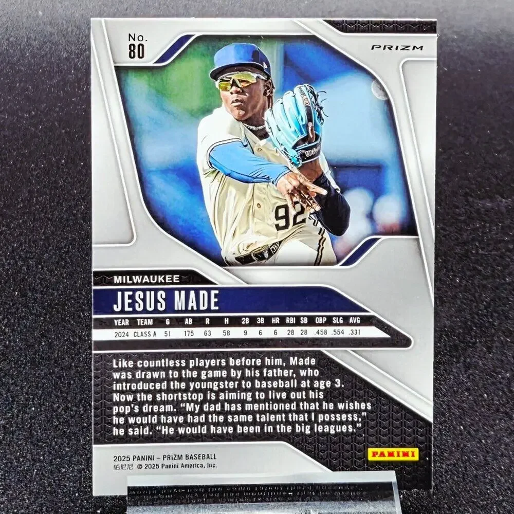 2025 Jesus Made Velocity Prizm RC's Milwaukee Brewers Top Prospect - Picture 5 of 5